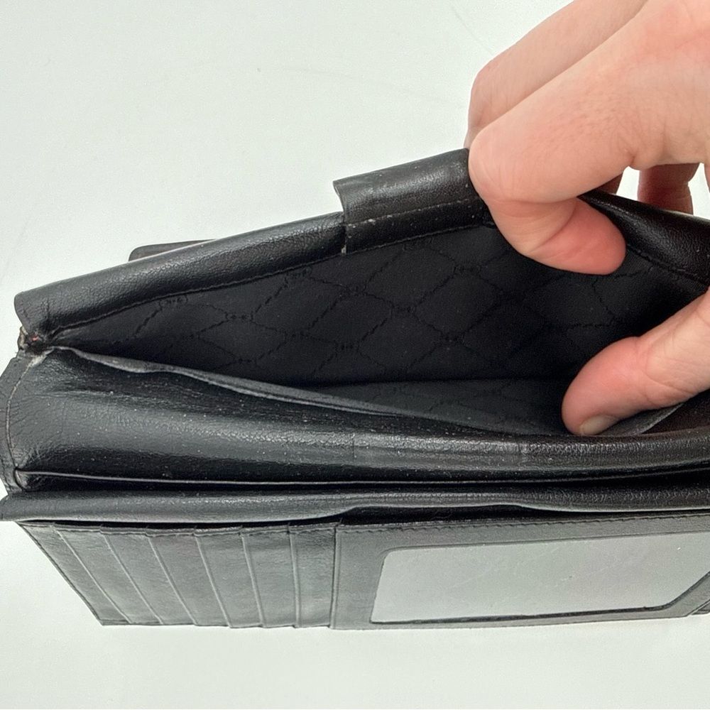Gold Pfeil Sport Genuine Leather Wallet Black Made in Germany Vintage - Picture 12 of 14